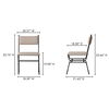Posta Dining Chair Beige, by Moe's Home, 18.3" width x 33.75" height x 21.65" depth thumbnail 10