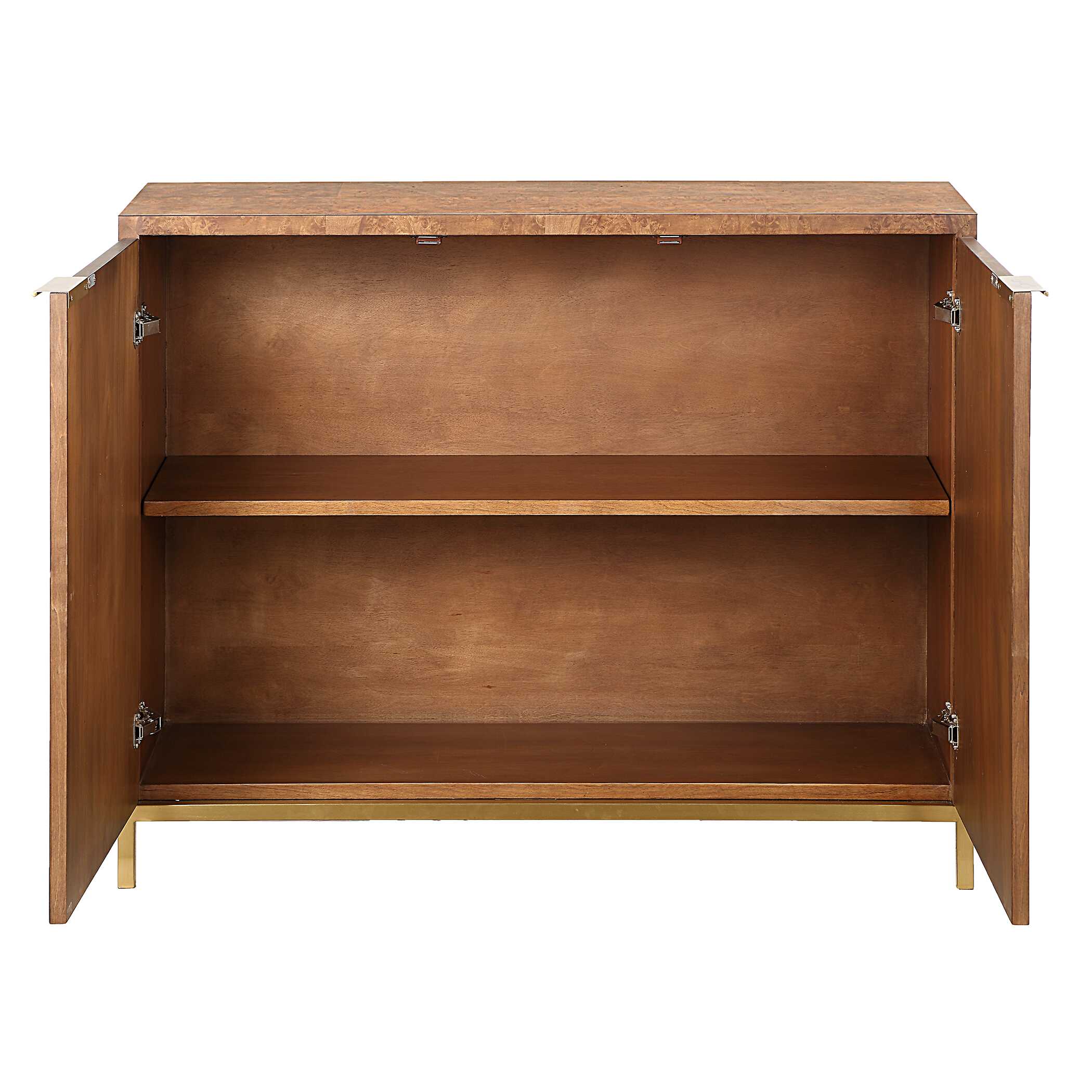 Jethro Burl 2 Door Cabinet, Furniture by Uttermost, 40" width x 32" height x 13" depth View 6