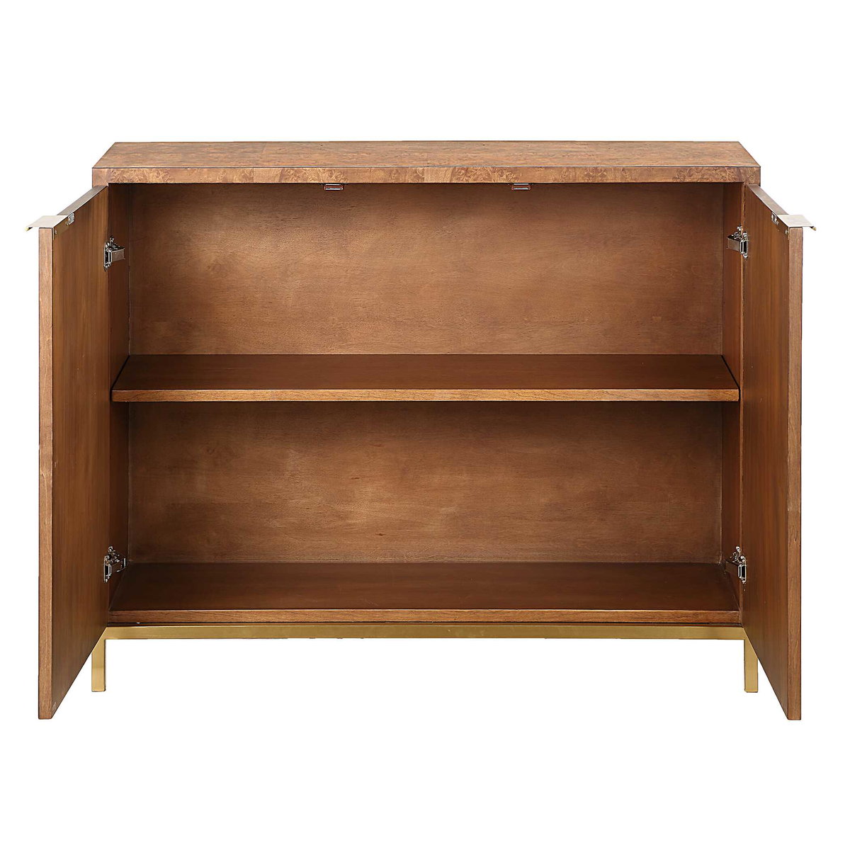 Jethro Burl 2 Door Cabinet, Furniture by Uttermost, 40" width x 32" height x 13" depth View 6