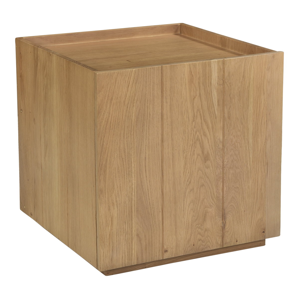 Plank Nightstand Natural, by Moe's Home, 18" width x 18" height x 19" depth View 2