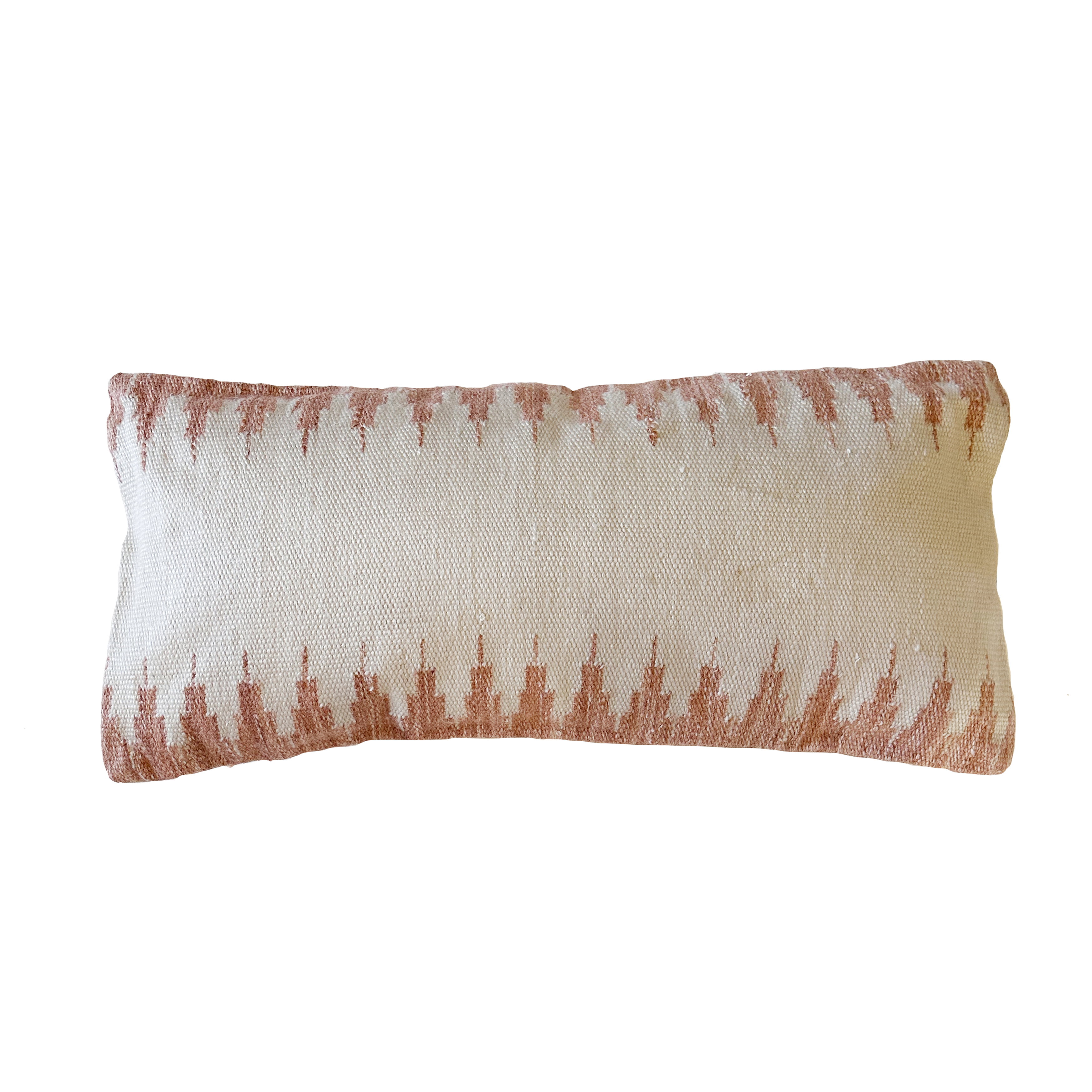 Penelope Pillow Terracotta / Ivory, Decorative Pillow by Dovetail, 14" width x 30" height x 1" depth View 1