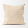Jacory 22x22 Cream Checker Textured Decorative Square Pillow Cover, Decorative Pillow by Mercana, 22" length x 0.5" width x 22" height thumbnail 6