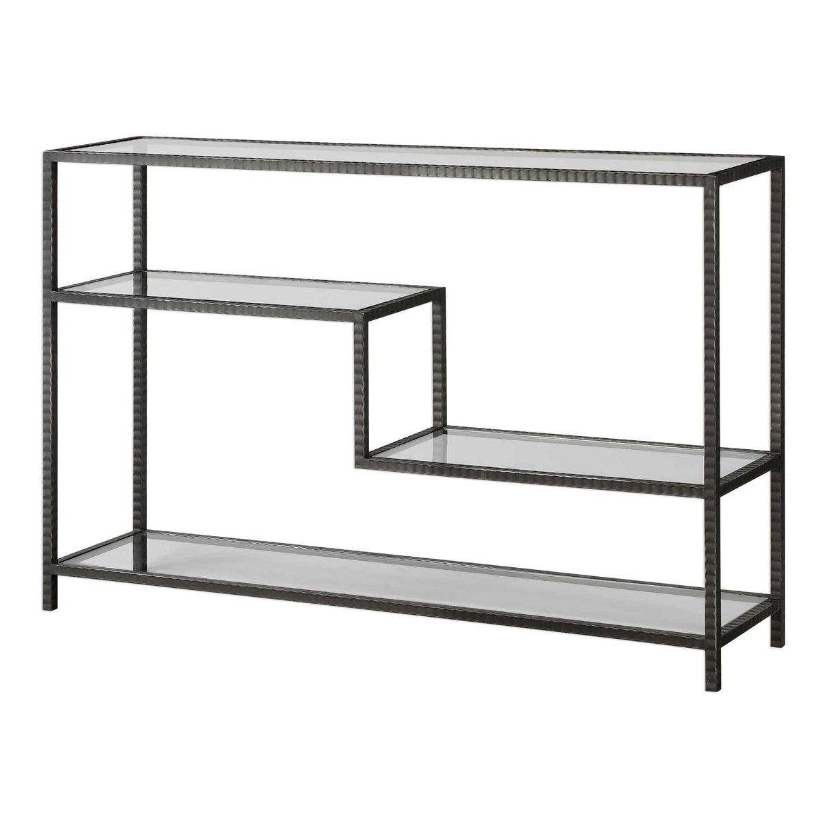 Leo Industrial Console Table, Furniture by Uttermost, 52" width x 34" height x 12.25" depth View 4