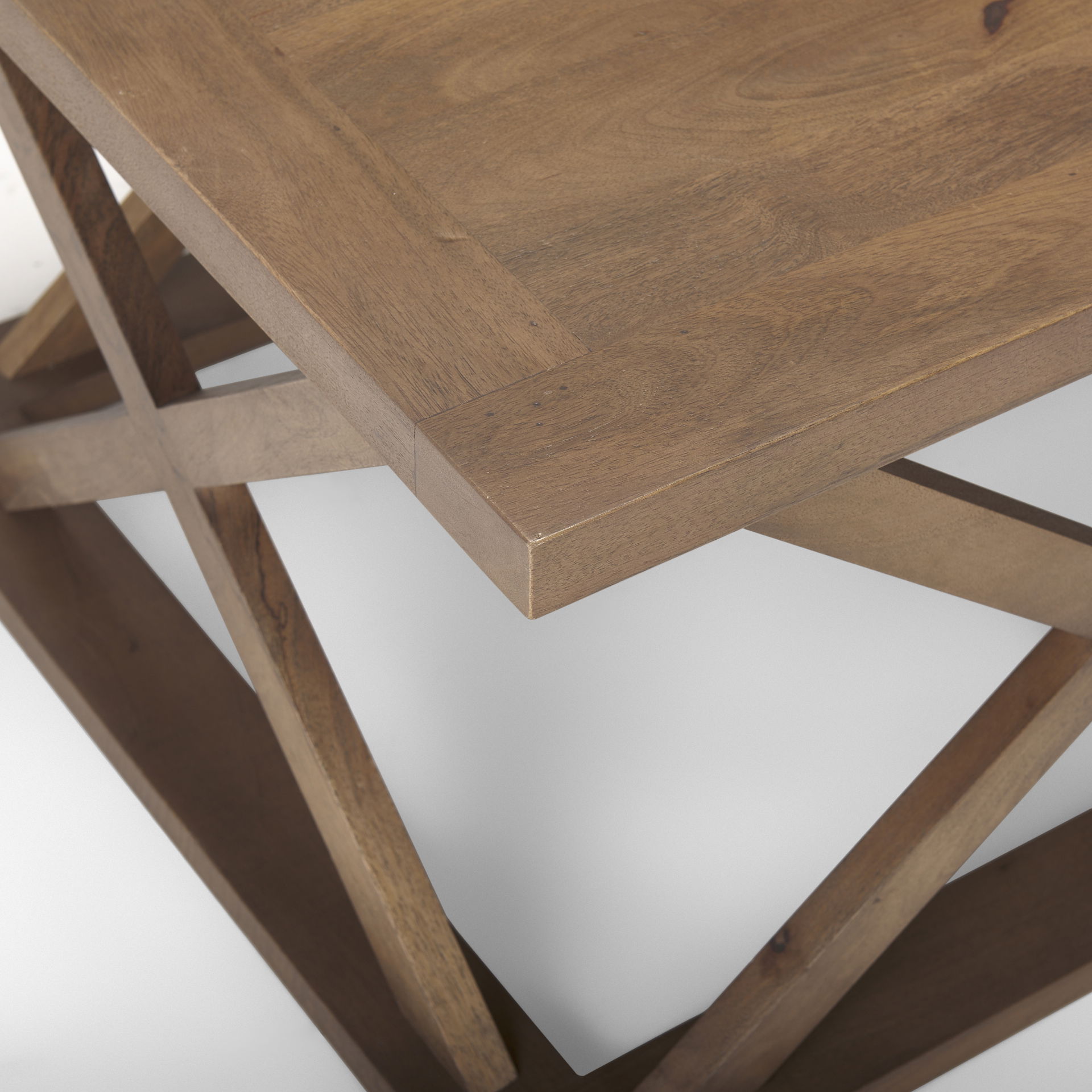 Forsey  Medium Brown Rectangle Coffee Table, by Mercana, 48" length x 28" width x 17.5" height View 5