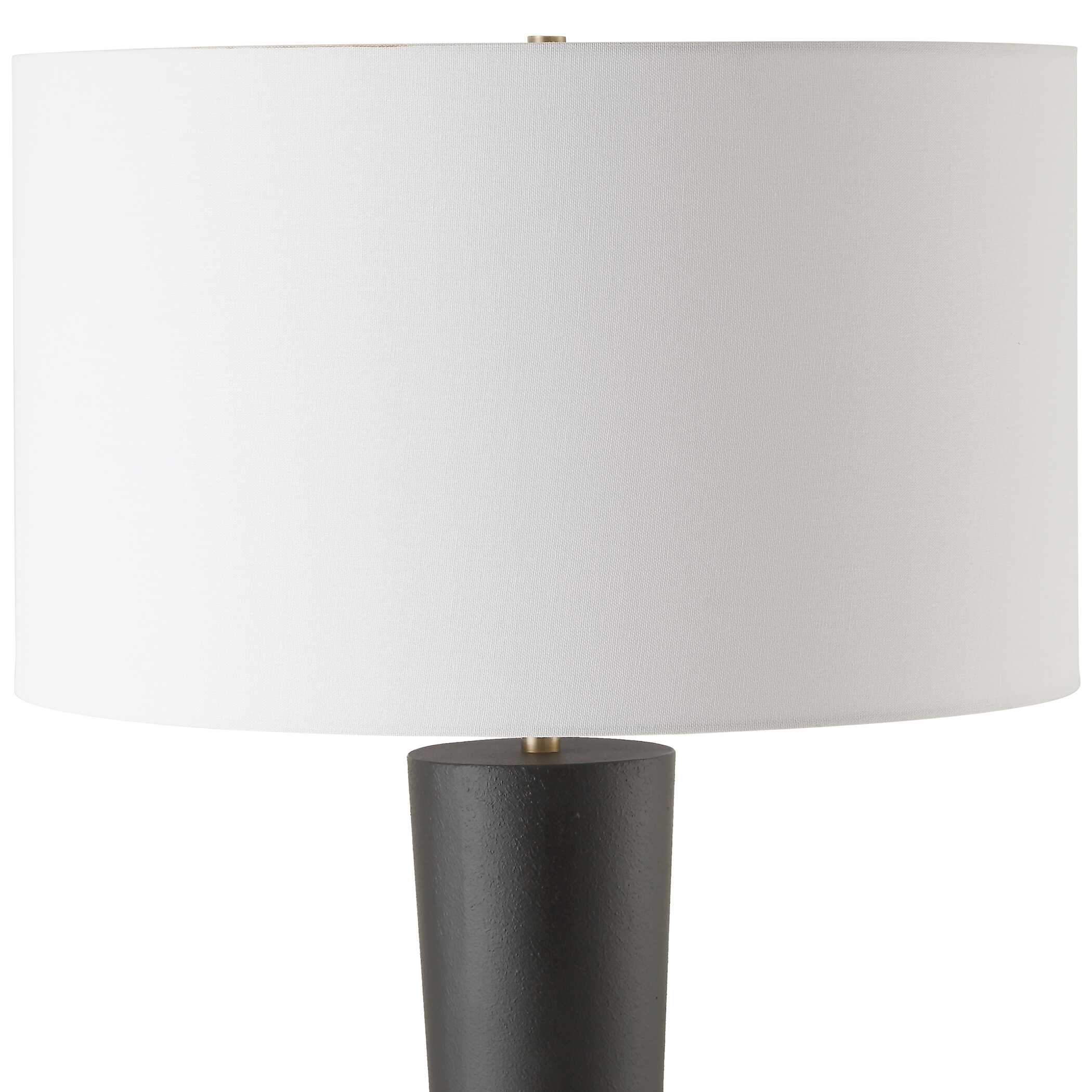 Layla Black Tapered Floor Lamp, by Uttermost, 20" width x 63.25" height x 20" depth View 6