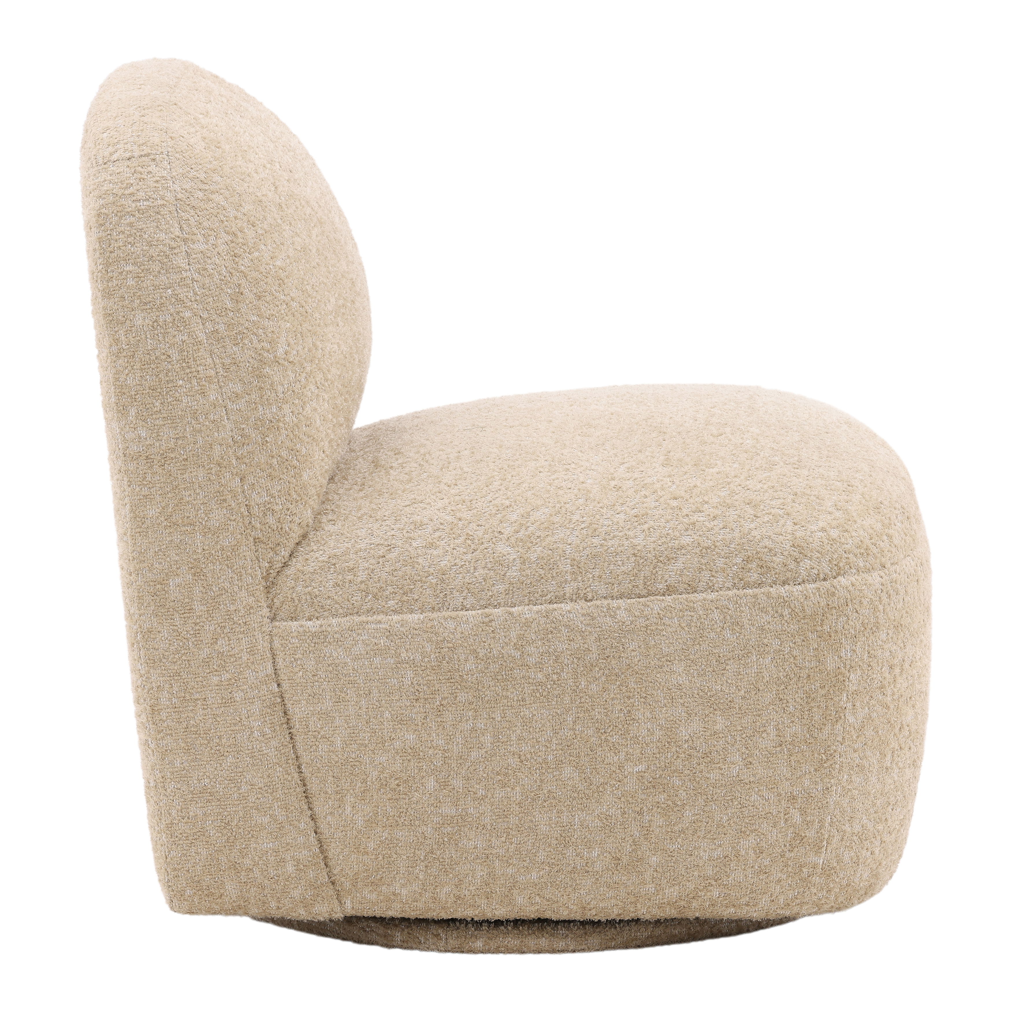 Darrel Swivel Chair Sand, Accent Chair by Dovetail, 26.4" width x 30" height x 30.5" depth View 3
