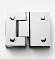 Online Designer Bathroom 180 Degree Glass-to-Glass Shower Door Hinge, Polished Chrome
