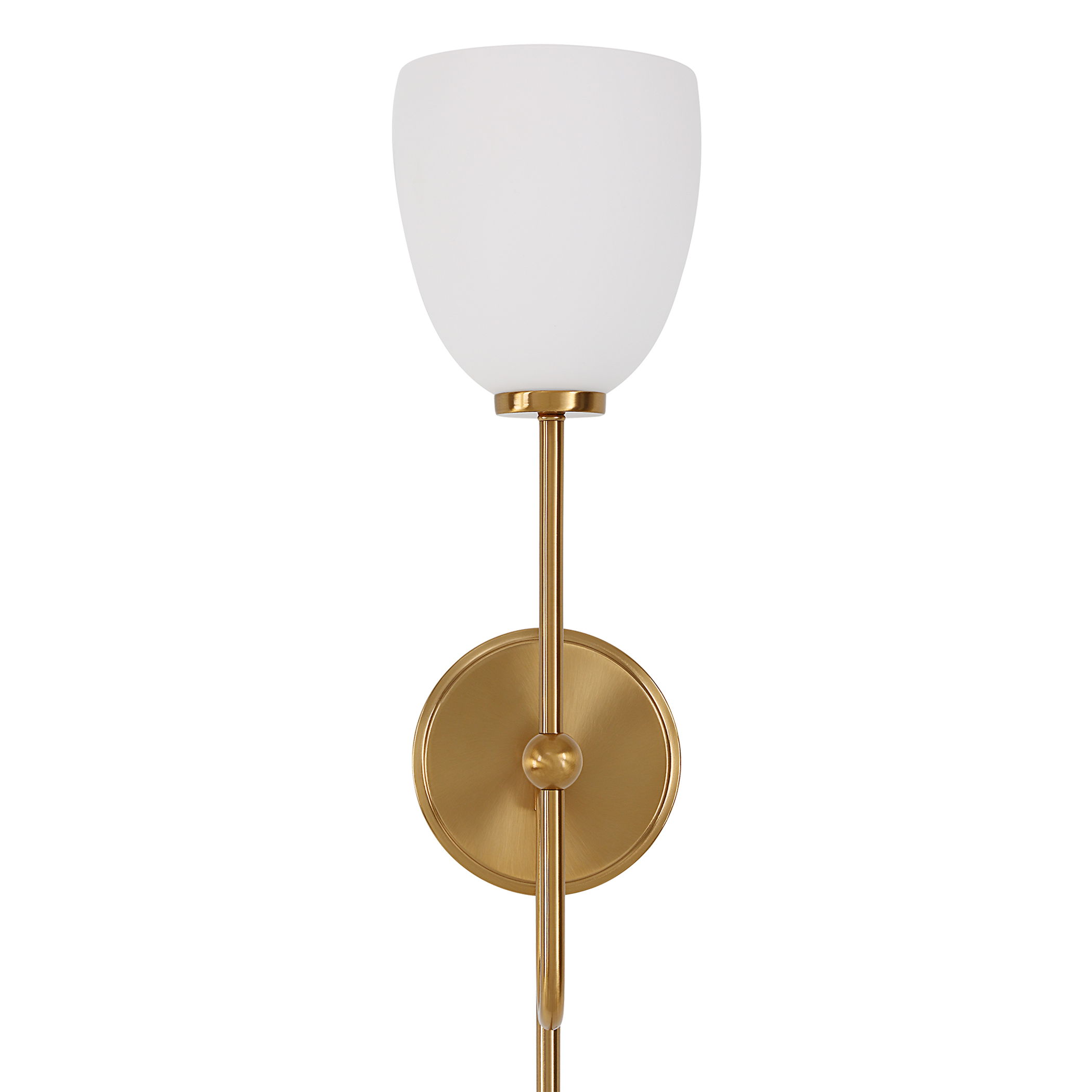 Trophy 1 Light Brass Sconce large image 