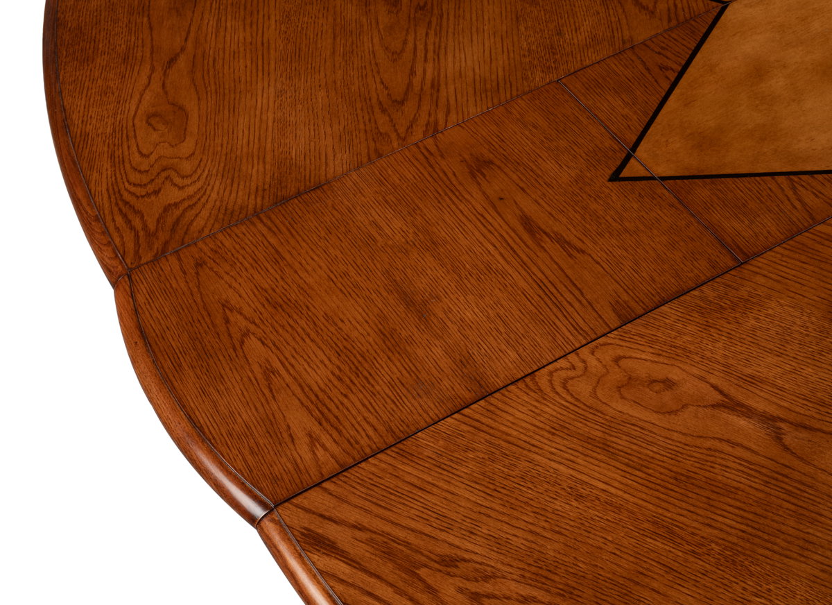 Austin Jupe Dining Table Medium Walnut, by Sarreid, 4'7" length x 4'7" width x 2'6" height View 6