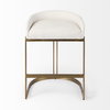 Hollyfield Low Back 28.7in Seat Bar Stool | II Cream Fabric with Counter, Counter & Bar Stool by Mercana, 20.5" length x 19.7" width x 28.7" height thumbnail 7