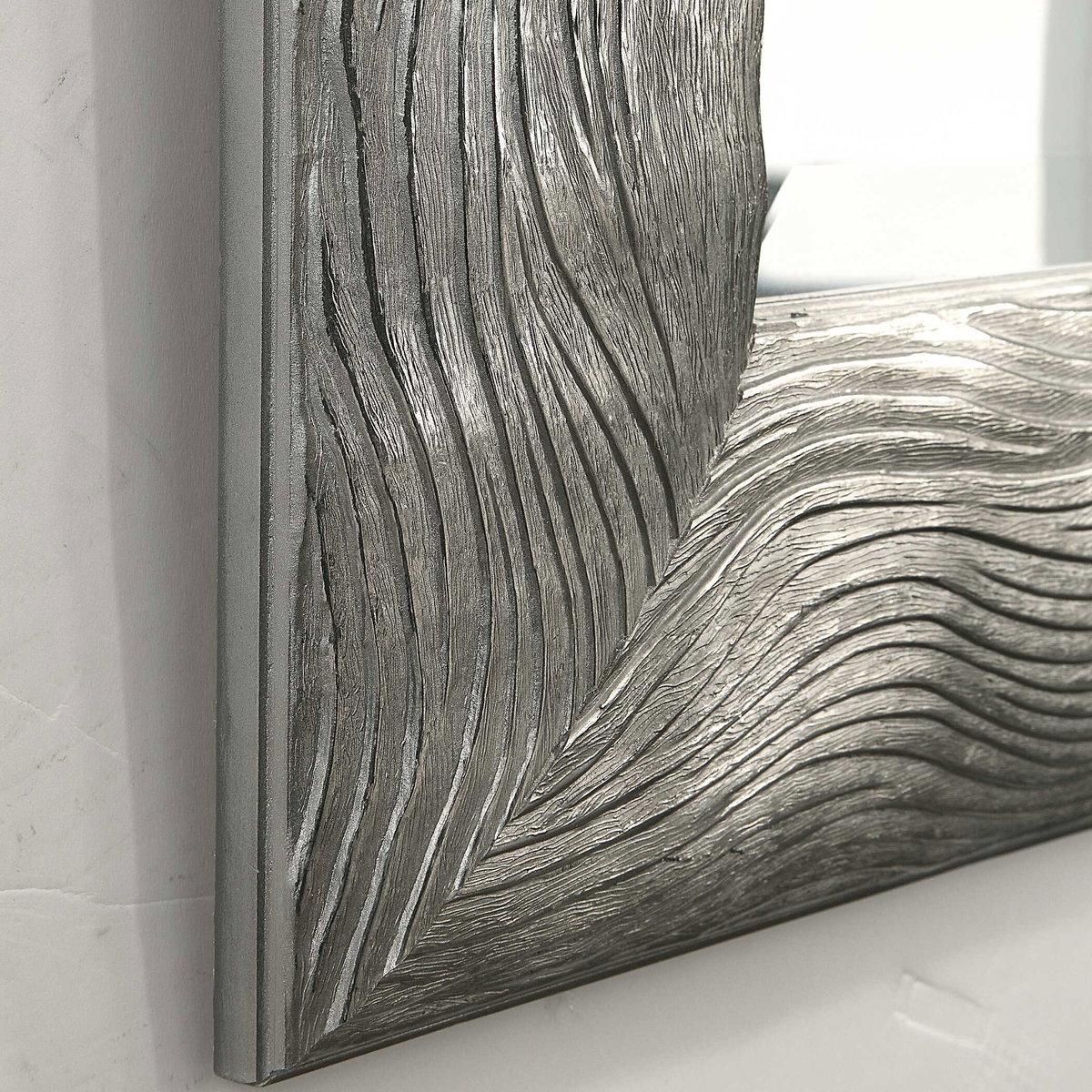 Maeona Metallic Silver Mirror, by Uttermost, 30" width x 60" height x 0.94" depth View 6