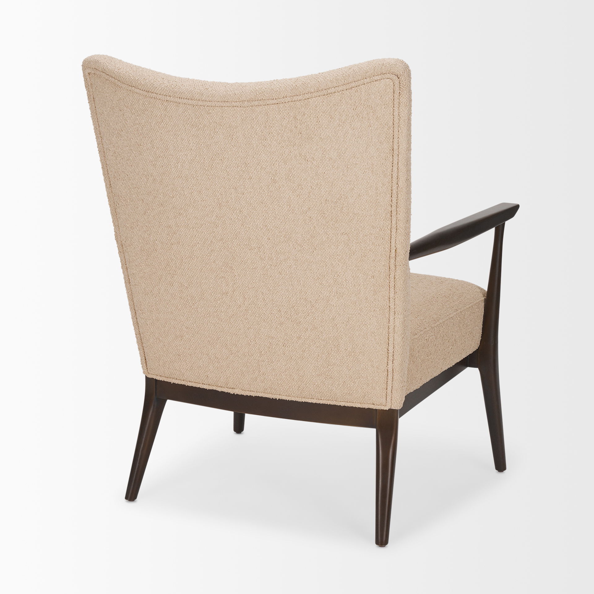 Argent Beige Boucle Accent Chair, by Mercana, 30" length x 29" width x 38" height View 6
