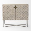 Excelsior 36.0L x 18.0W x 32.5H Light Brown Wood Gold Iron Base Accent Cabinet, Cabinets & Chest by Mercana, 36.5" length x 18.5" width x 32.5" height thumbnail 4