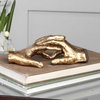 Hold My Hand Gold Sculpture, Figurines & Statue by Uttermost, 9" width x 3.12" height x 4.5" depth thumbnail 3