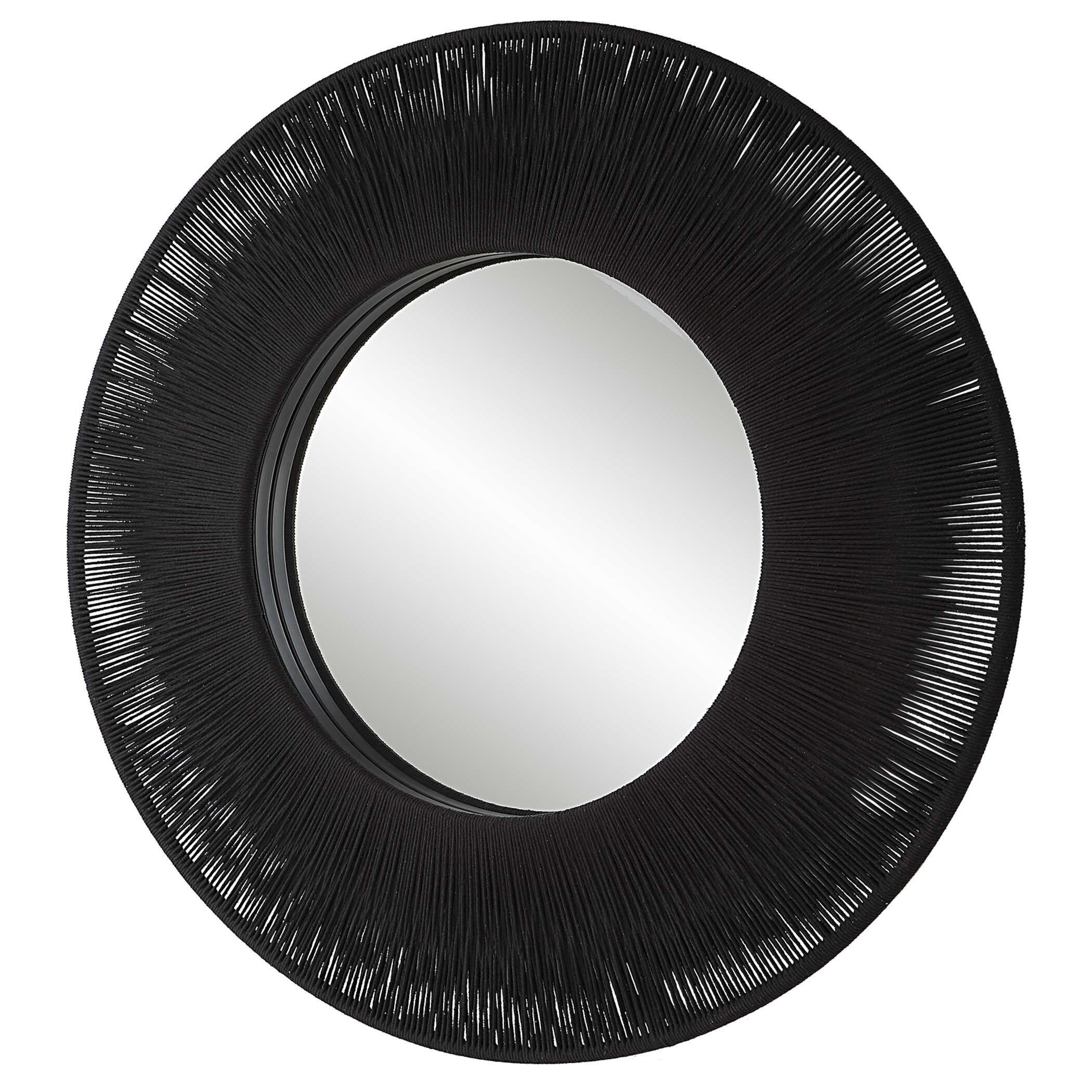 Sailor's Knot Black Round Mirror large image 