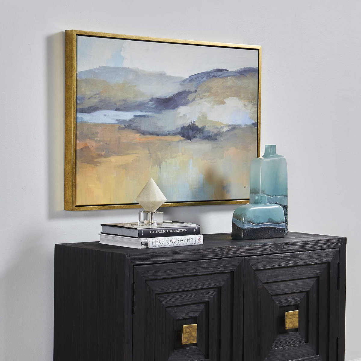 Folded Hills Framed Landscape Art, by Uttermost, 37.5" width x 25.5" height x 2" depth View 4