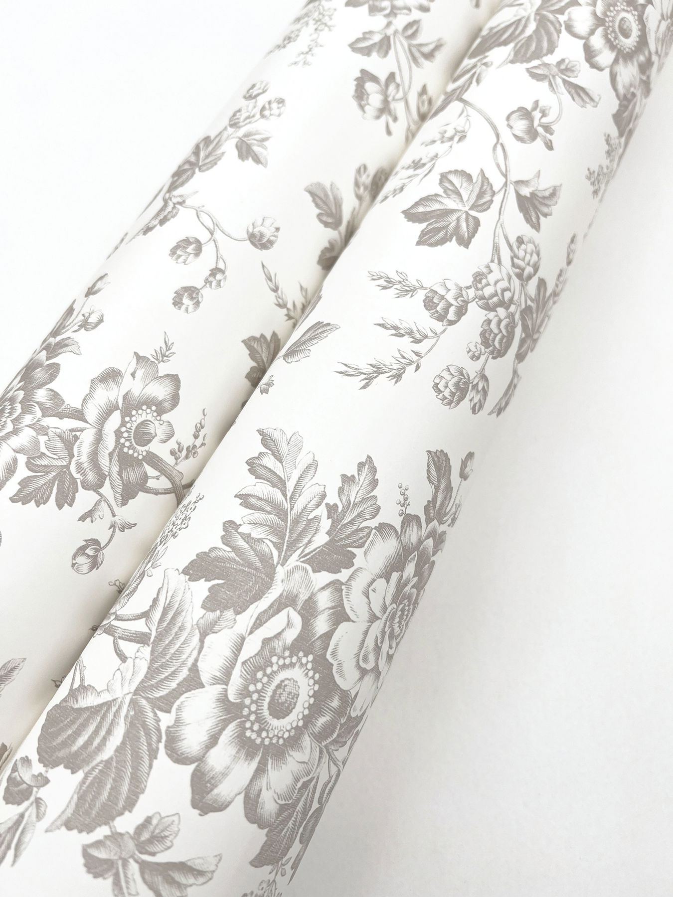 Anemone Toile Taupe Wallpaper, by York Wall, 33' length x 1'8.5" width x 0.02" depth View 5