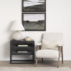 Sloan Black Wood with Black Metal Frame Side Table thumbnail 1