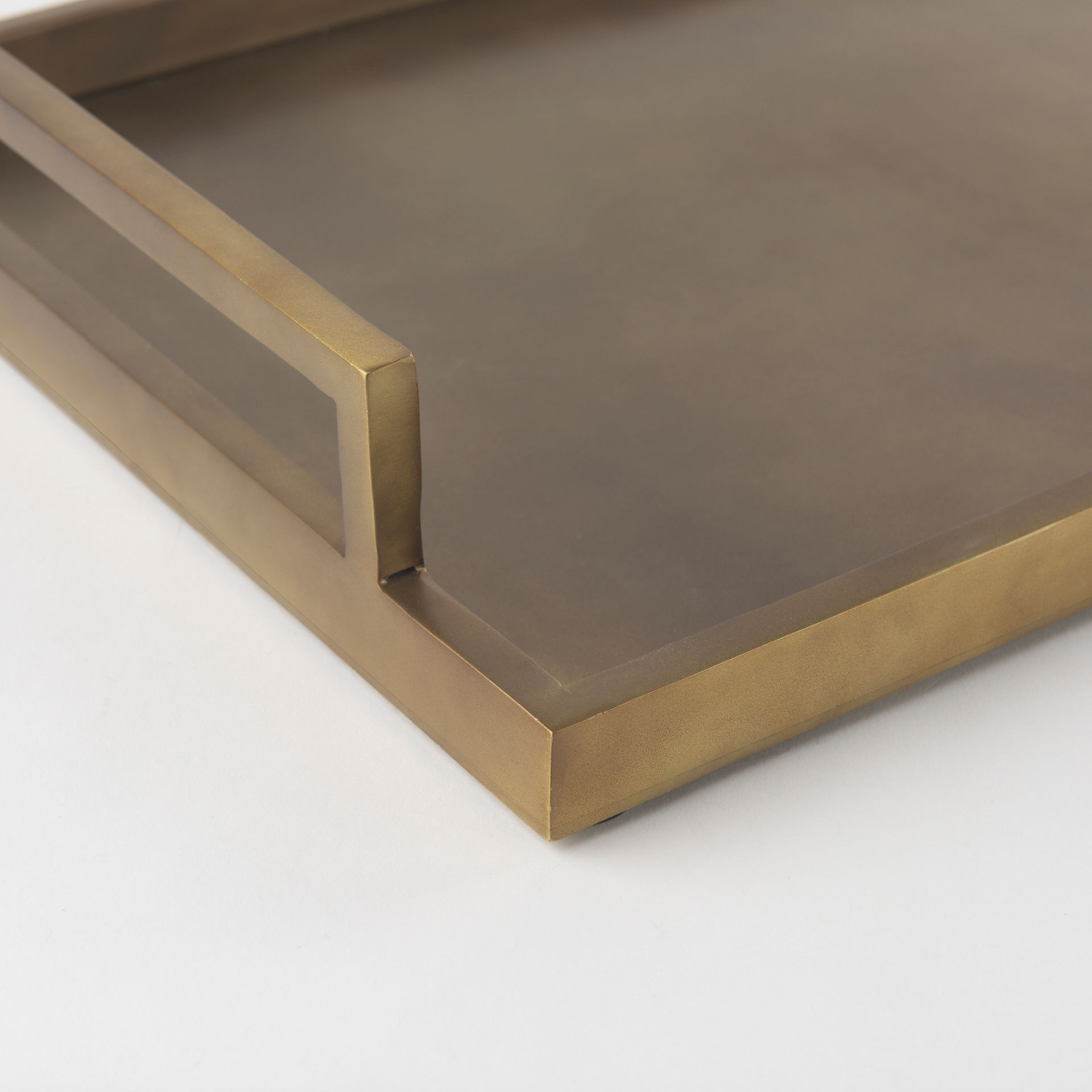 Shay Aluminium Tray - Large, Decorative Tray by Mercana, 22" length x 15" width x 3" height View 10