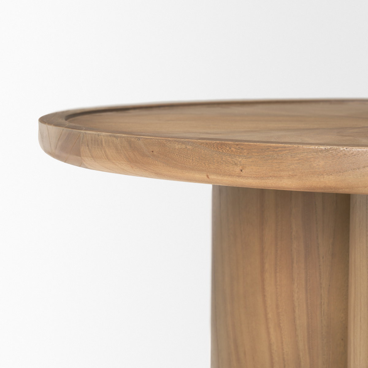 Tavi Medium Brown Round Coffee Table, by Mercana, 39.25" length x 39.25" width x 16.5" height View 8