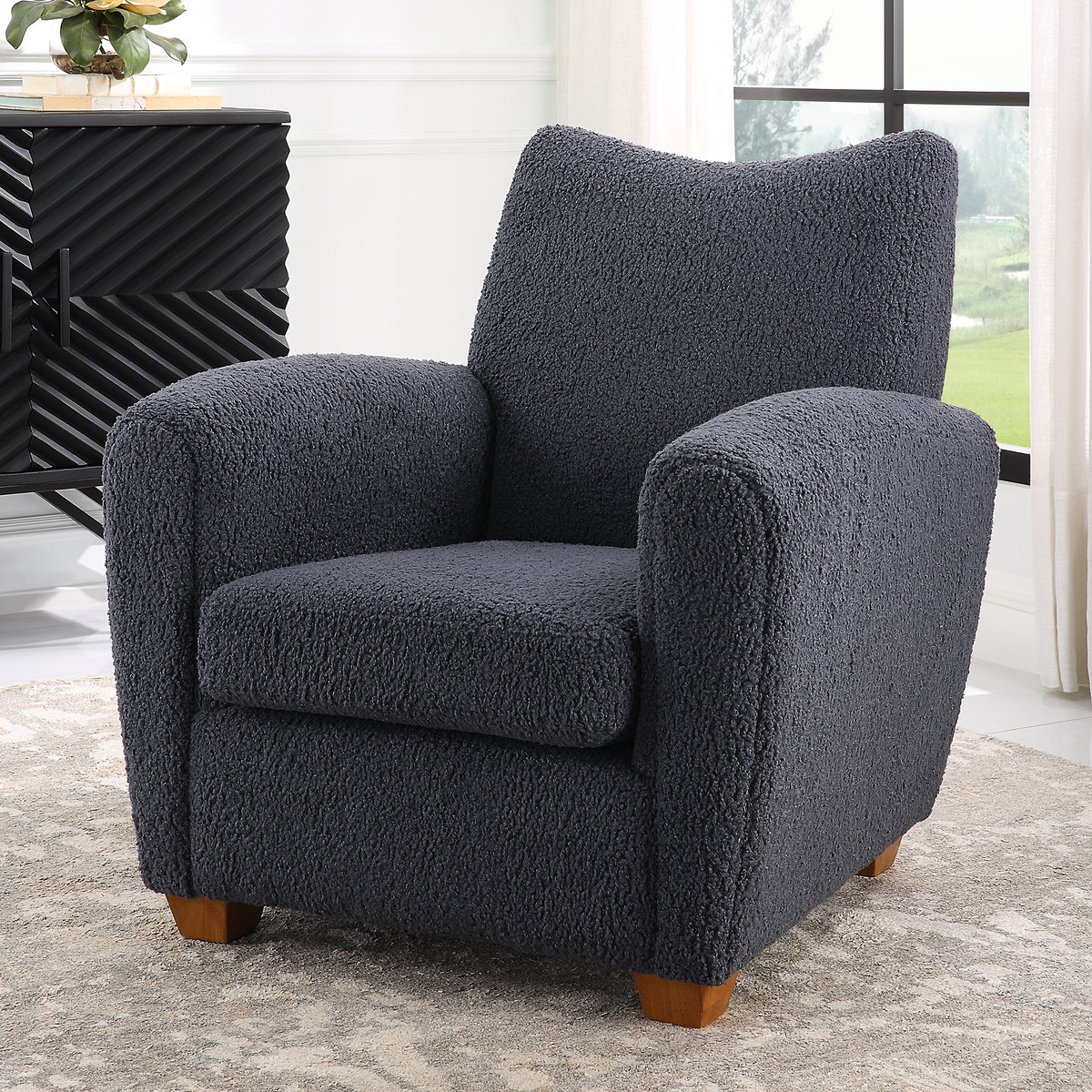 Teddy Slate Accent Chair, by Uttermost, 32" width x 35.5" height x 34.5" depth View 10
