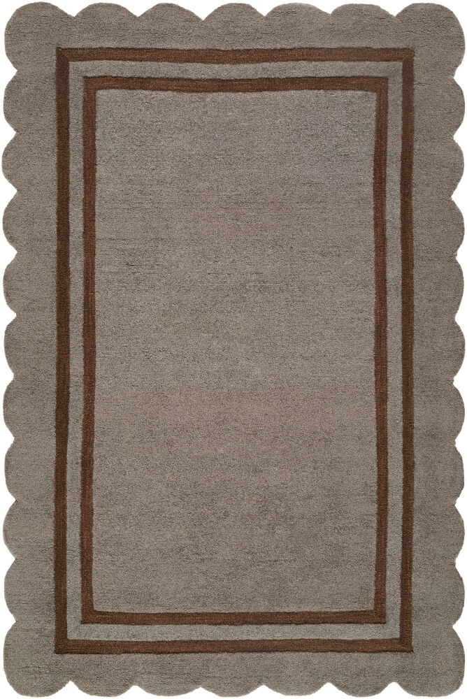 Scalloped Handmade Rug large image 