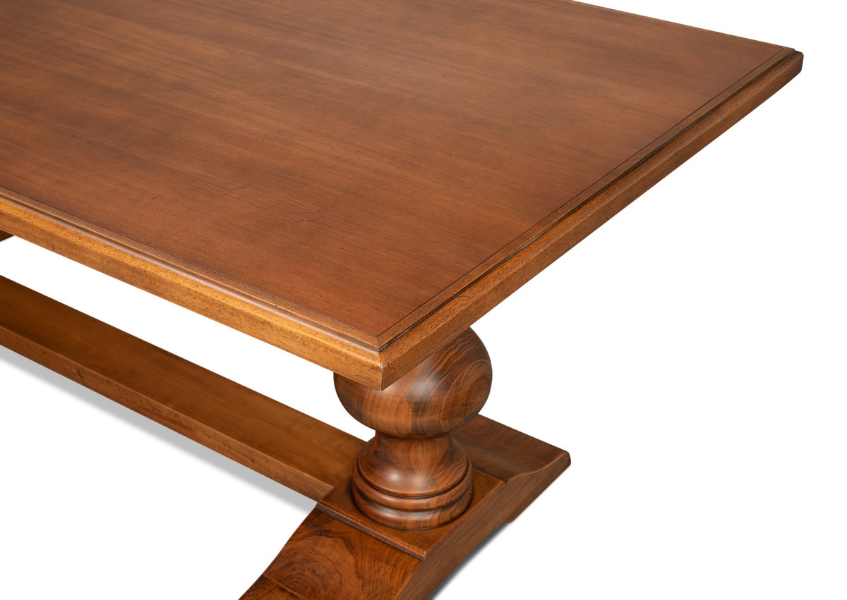 Lionisio Trestle Table  Noce Antica, by Sarreid, 3'5" length x 7' width x 2'6" height View 10