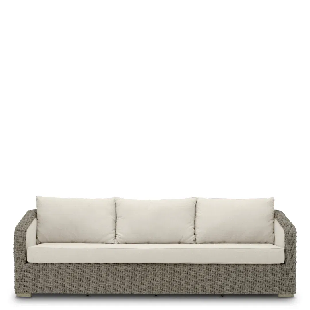 Outdoor Sofa Bryson Faux Woven Rattan Viola Sand large image 