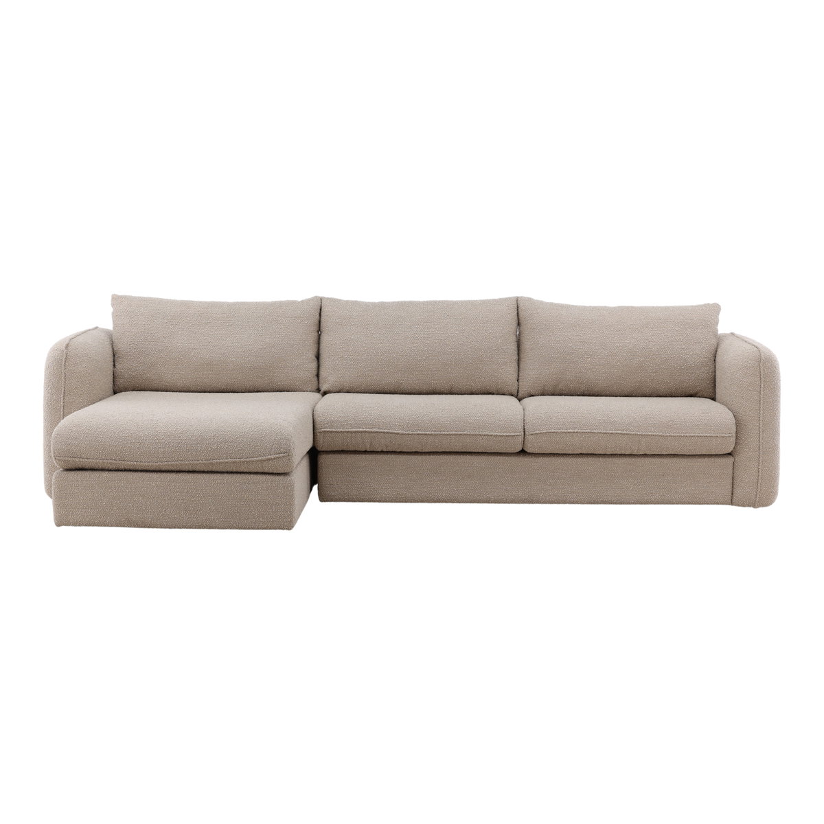 Torrey Chaise Sectional Sand, Sectional Sofa by Dovetail, 130.7" width x 36" height x 70" depth View 1