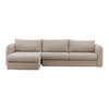 Torrey Chaise Sectional Sand, Sectional Sofa by Dovetail, 131.5" width x 36.37" height x 70.25" depth thumbnail