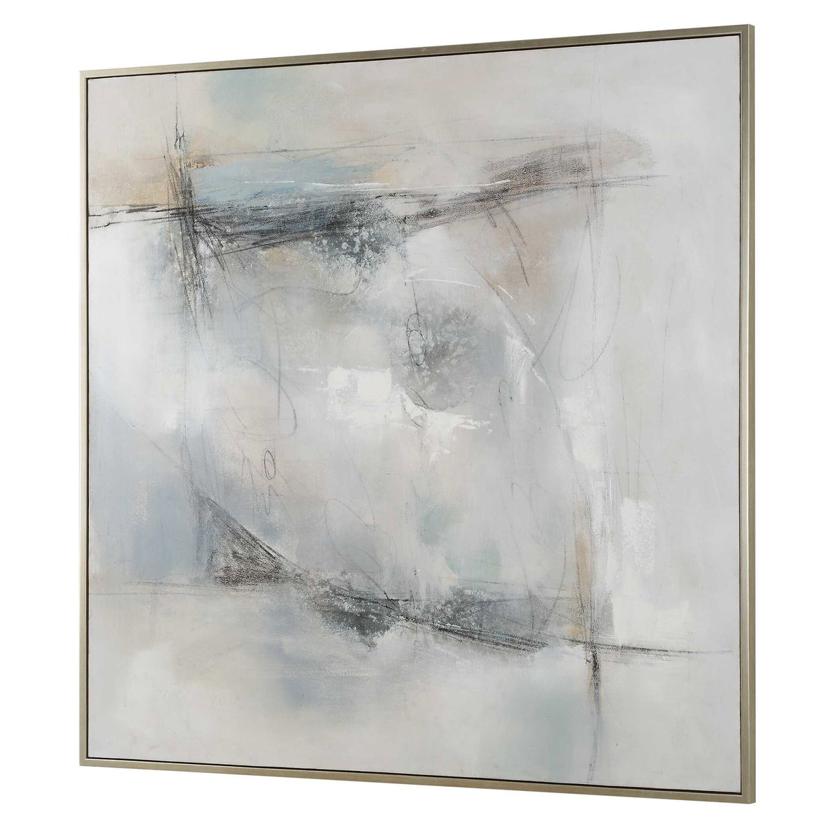 Contort Hand Painted Abstract Art, by Uttermost, 61.75" width x 61.75" height x 1.5" depth View 5