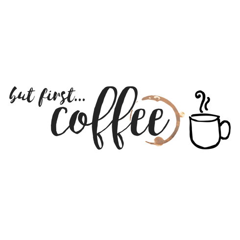 But First Coffee Quote Wall Decals