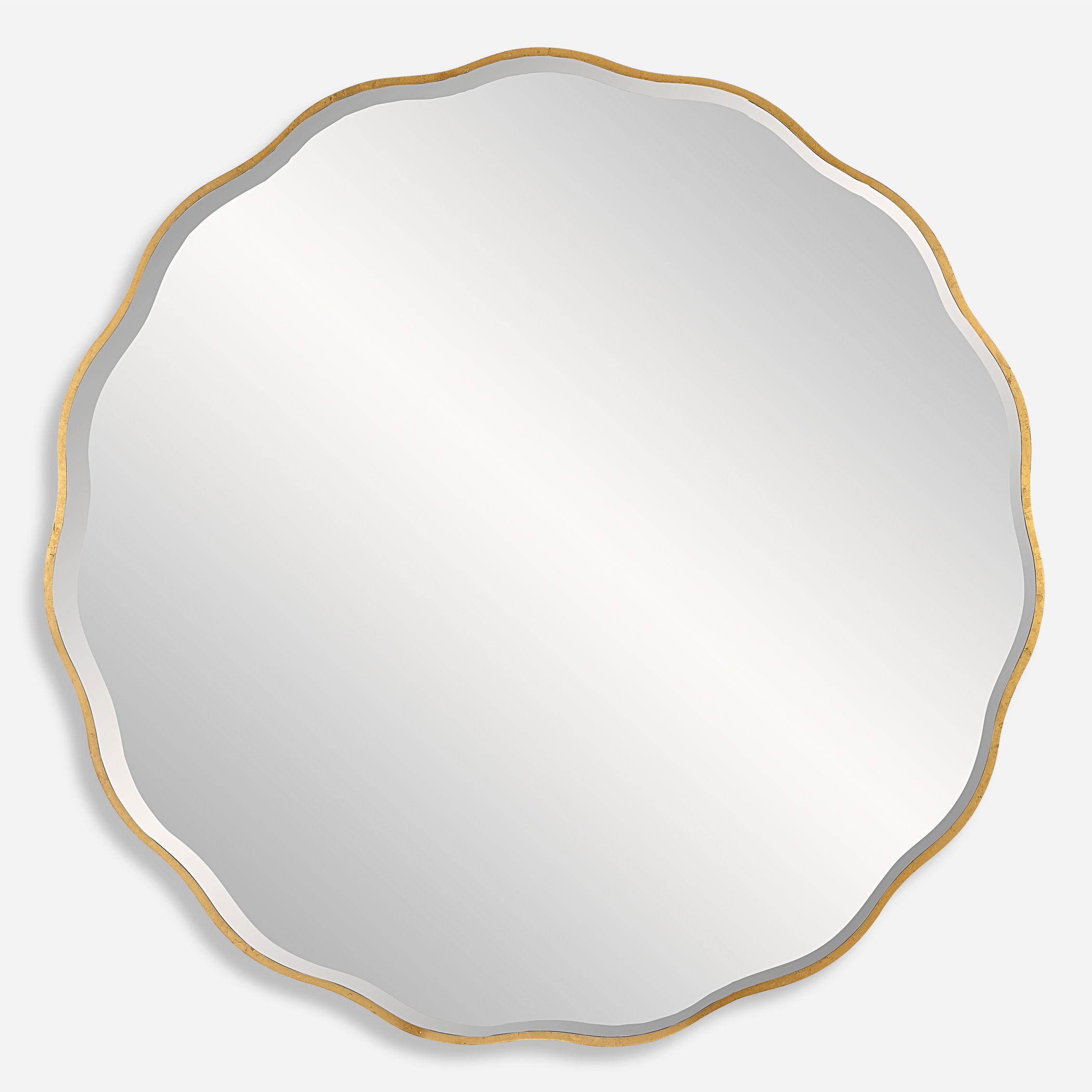 Aneta Large Gold Round Mirror large image 