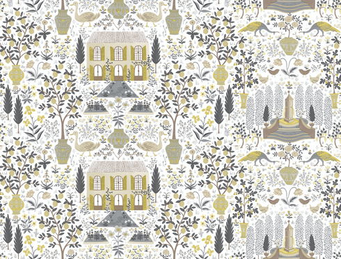 Camont Linen & Gold Wallpaper