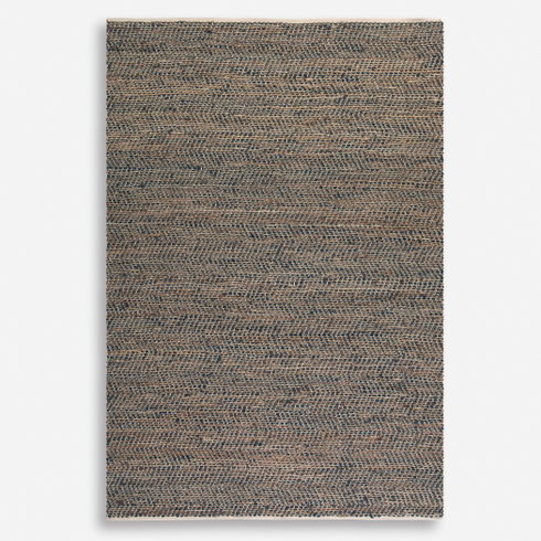 Tobais 5 X 8 Rescued Leather & Hemp Rug