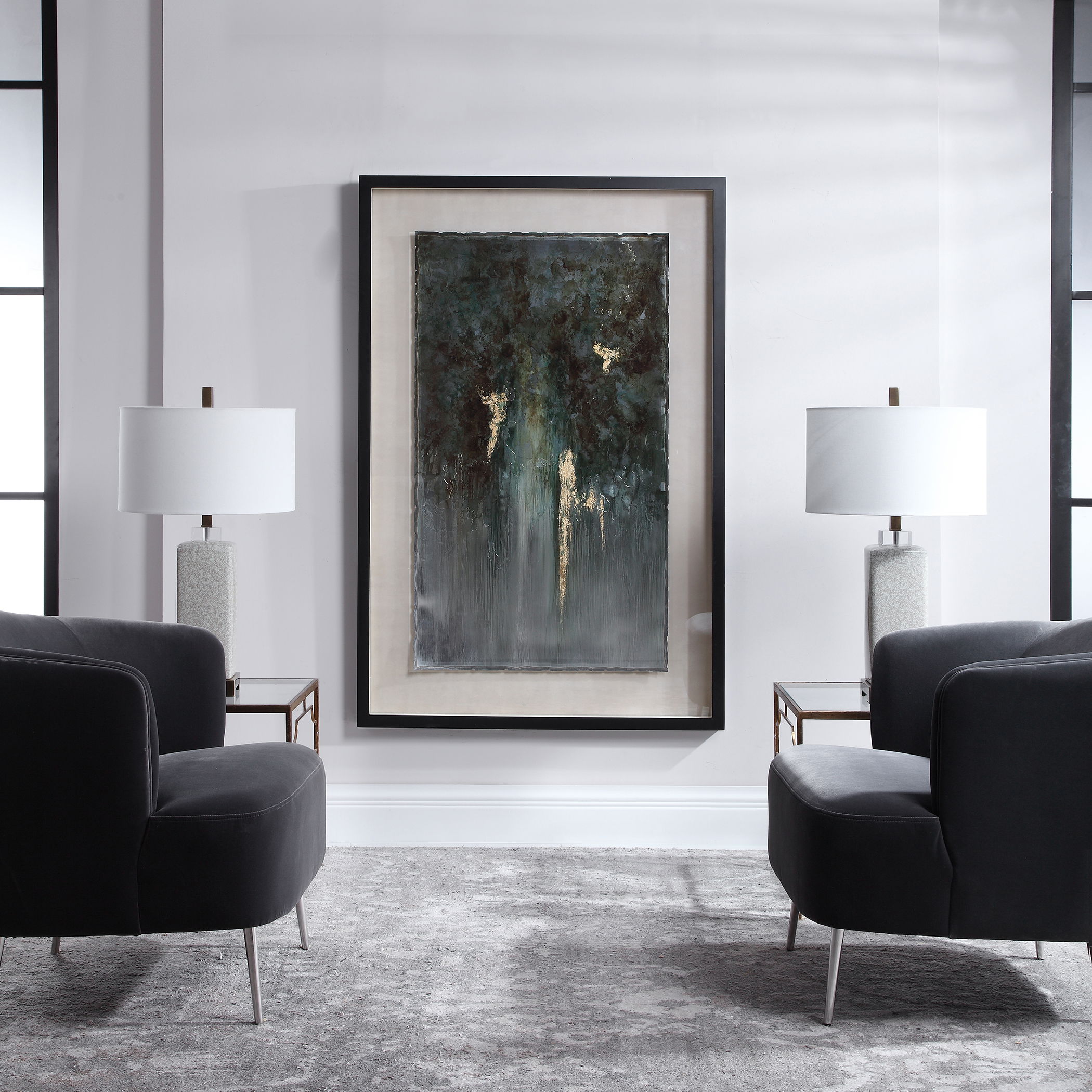 Rustic Patina Grande Abstract Art, Painting by Uttermost, 39.5" width x 59.5" height x 2.2" depth View 2