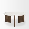Rumer Dark Brown Wood with White Marble Coffee Table thumbnail 4