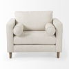Loretta  Cream Fabric Chair with Two Bolster Cushions thumbnail 4