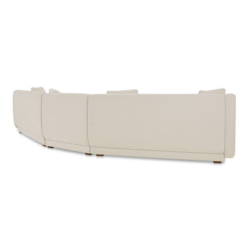 Fraser 3 Piece Modular Sectional With Slipper White