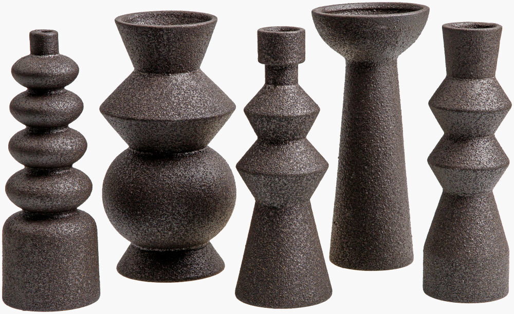 Konark Vase, by Surya, 3" width x 10" height