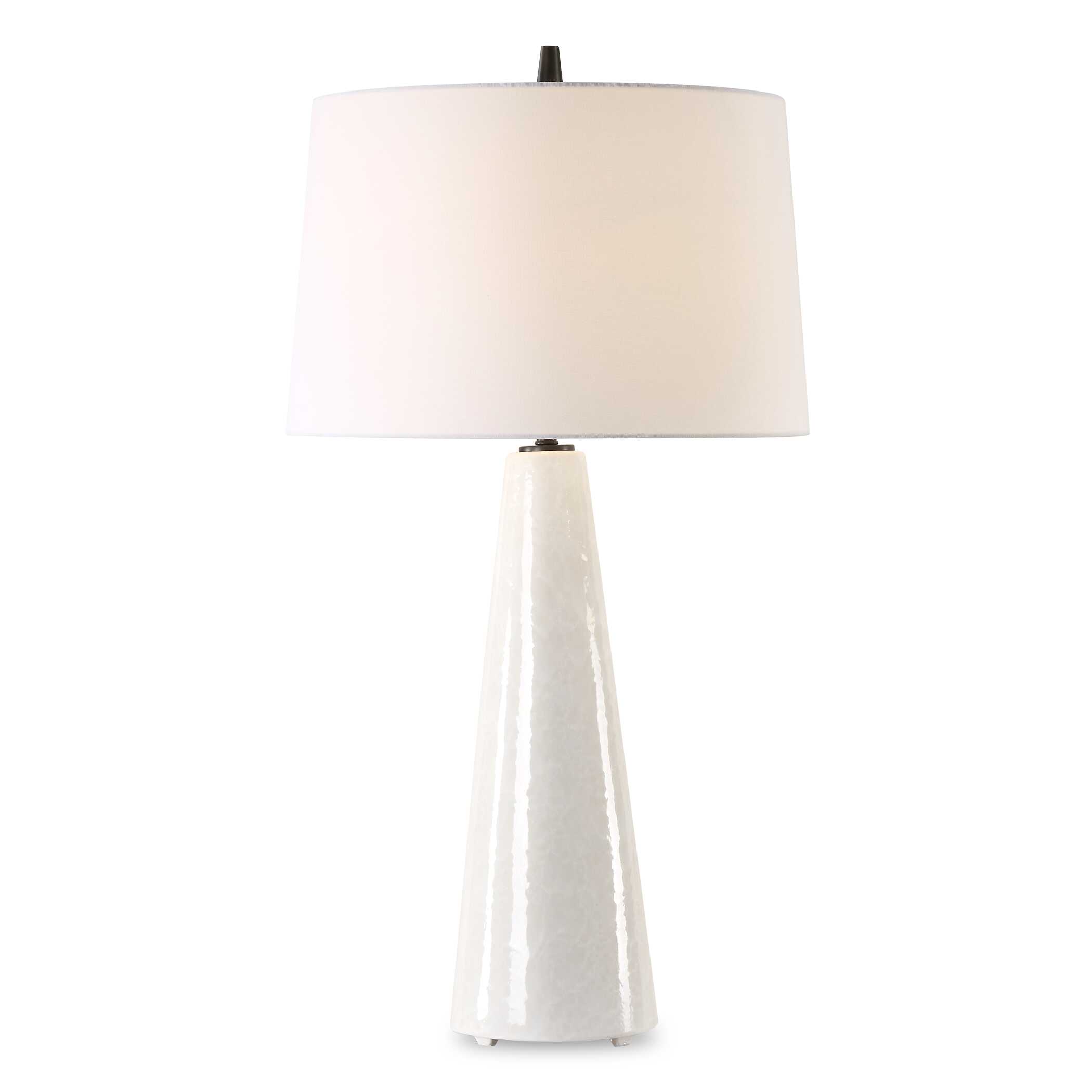 Loire Ivory Glaze Table Lamp, by Uttermost, 19" width x 35.75" height x 19" depth View 1