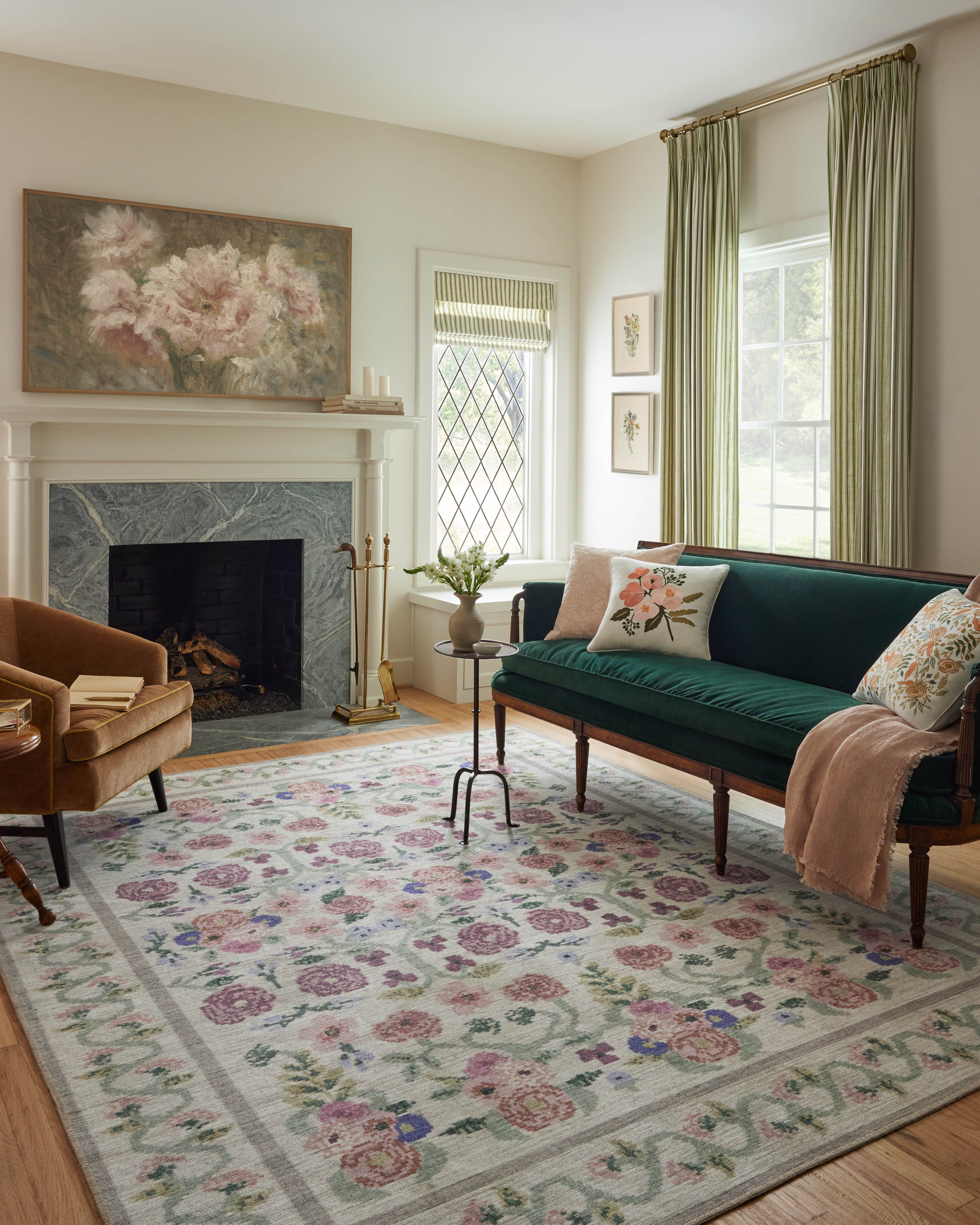 Rifle Paper Co. x Loloi Rosa Rug large image 