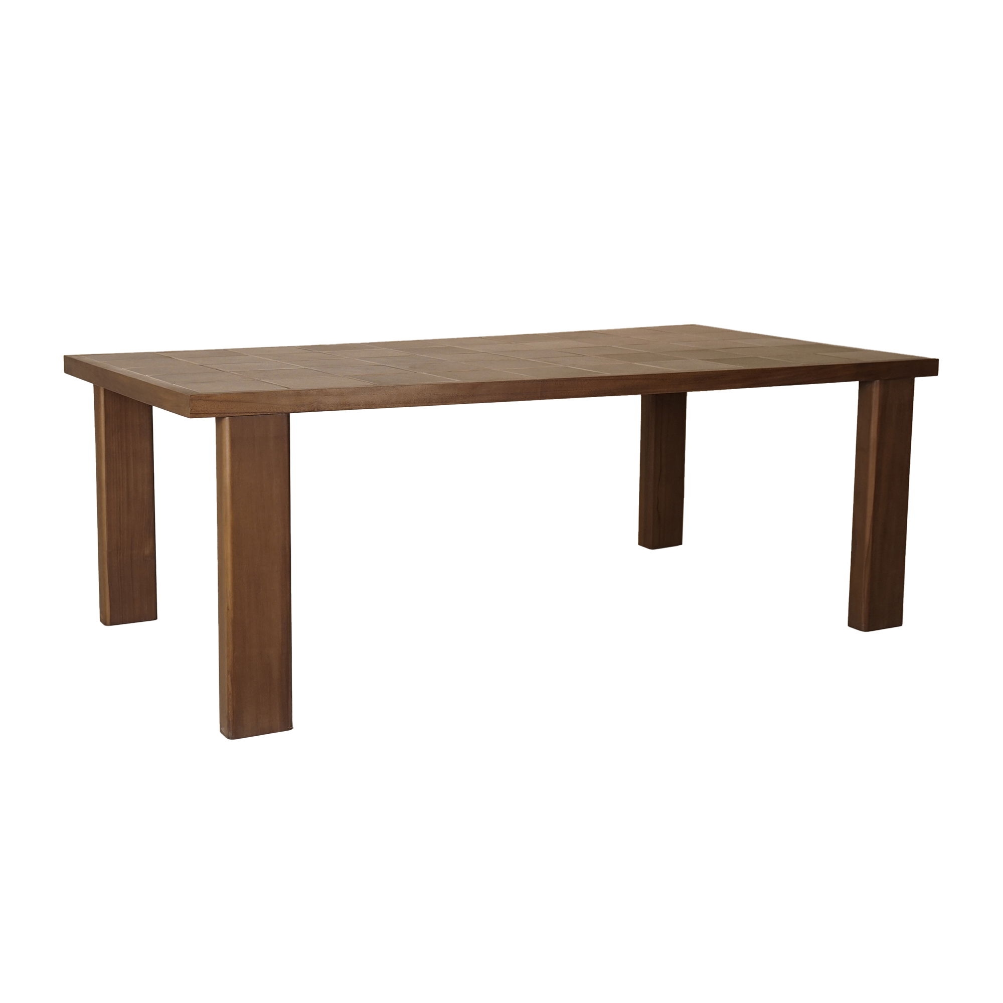 Marina Outdoor Dining Table Brown, Outdoor Table by Moe's Home, 6'9.81" width x 2'6" height x 3'6.05" depth View 2