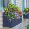 TruDrop Slat Self Watering Windowbox, Cloud White, Large, Planter by Crescent Garden, 12.6" width x 12" height x 46.69" depth thumbnail 2