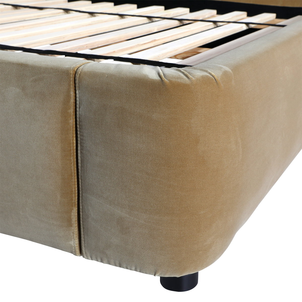 Agi Bed King Camel, by Dovetail, 88" width x 43" height x 89" depth View 7