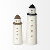 Abner (Large) 4L x 4W White Wooden Coastal Lighthouse, Decorative Object by Mercana, 3.86" length x 3.86" width x 13.39" height thumbnail 5