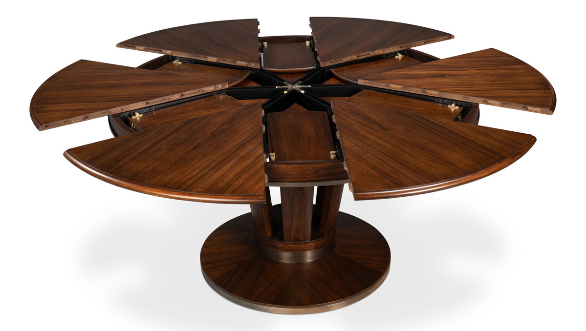 Soho Jupe Dining Table  Medium, by Sarreid, 4'7" length x 4'7" width x 2'6" height View 7