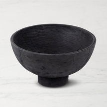 Online Designer Living Room Turned Pedestal Bowl, Regular, Carbonized Black