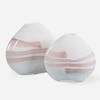 Blush Swirl Glass Vases Set/2, by Uttermost, 11.75" width x 10.5" height x 4.25" depth thumbnail 1