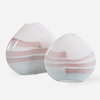 Blush Swirl Glass Vases Set/2, by Uttermost, 11.75" width x 10.5" height x 4.25" depth thumbnail 1